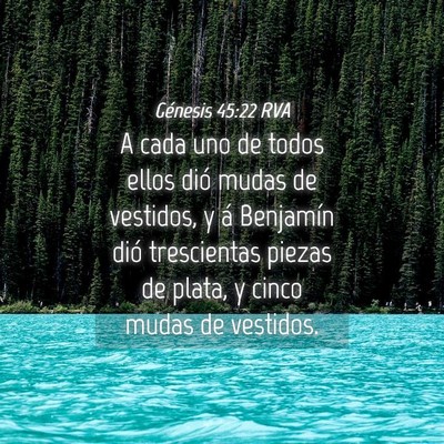 Picture 04 - Génesis 45:22 RVA - A cada uno de todos ellos dió mudas de vestidos, - Bible Verse Picture