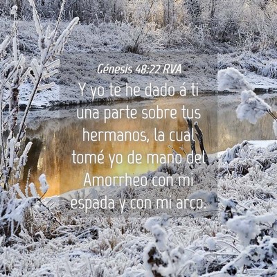 Picture 04 - Génesis 48:22 RVA - Y yo te he dado á ti una parte sobre tus - Bible Verse Picture