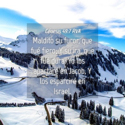 Picture 04 - Génesis 49:7 RVA - Maldito su furor, que fué fiero; Y su ira, que - Bible Verse Picture