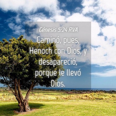 Picture 04 - Génesis 5:24 RVA - Caminó, pues, Henoch con Dios, y desapareció, - Bible Verse Picture