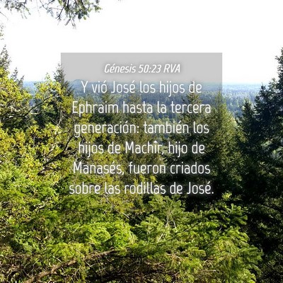 Picture 04 - Génesis 50:23 RVA - Y vió José los hijos de Ephraim hasta la - Bible Verse Picture