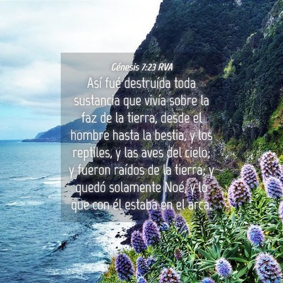 Picture 04 - Génesis 7:23 RVA - Así fué destruída toda sustancia que vivía - Bible Verse Picture
