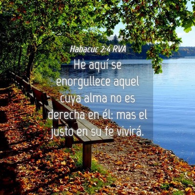 Picture 04 - Habacuc 2:4 RVA - He aquí se enorgullece aquel cuya alma no es - Bible Verse Picture