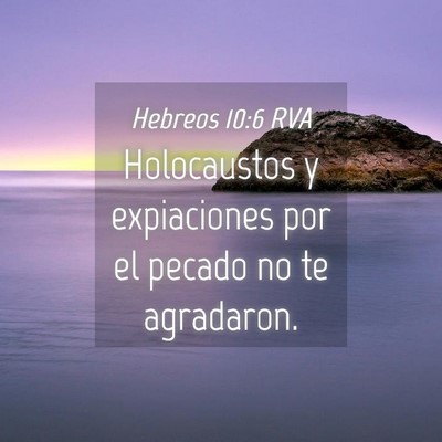 Picture 04 - Hebreos 10:6 RVA - Holocaustos y expiaciones por el pecado no te - Bible Verse Picture