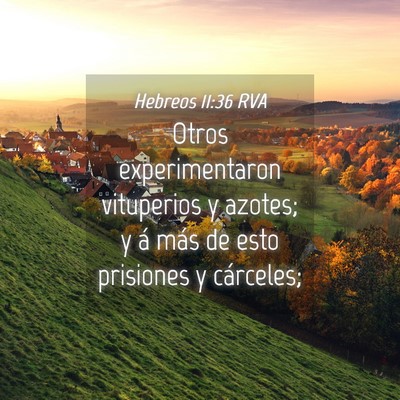 Picture 04 - Hebreos 11:36 RVA - Otros experimentaron vituperios y azotes; y á - Bible Verse Picture