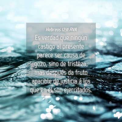 Picture 04 - Hebreos 12:11 RVA - Es verdad que ningún castigo al presente parece - Bible Verse Picture