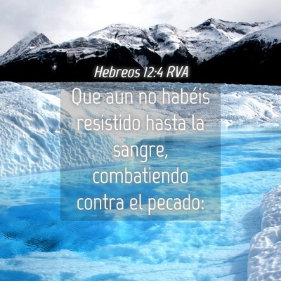 Picture 04 - Hebreos 12:4 RVA - Que aun no habéis resistido hasta la sangre, - Bible Verse Picture