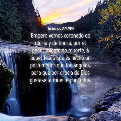 Picture 04 - Hebreos 2:9 RVA - Empero vemos coronado de gloria y de honra, por - Bible Verse Picture