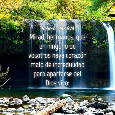 Picture 04 - Hebreos 3:12 RVA - Mirad, hermanos, que en ninguno de vosotros haya - Bible Verse Picture