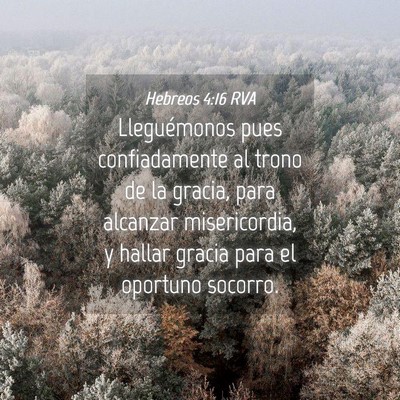 Picture 04 - Hebreos 4:16 RVA - Lleguémonos pues confiadamente al trono de la - Bible Verse Picture
