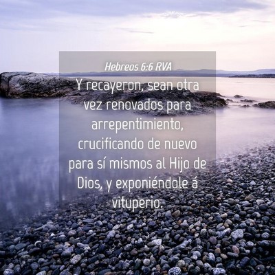 Picture 04 - Hebreos 6:6 RVA - Y recayeron, sean otra vez renovados para - Bible Verse Picture