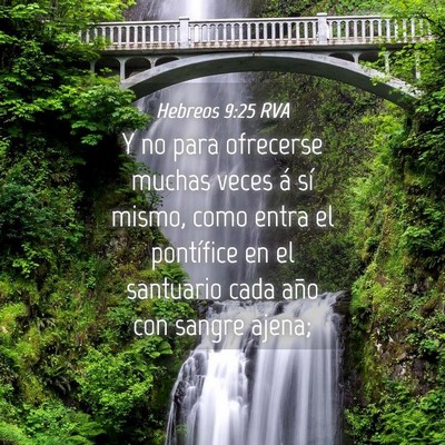 Picture 04 - Hebreos 9:25 RVA - Y no para ofrecerse muchas veces á sí mismo, - Bible Verse Picture
