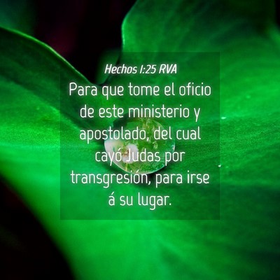 Picture 04 - Hechos 1:25 RVA - Para que tome el oficio de este ministerio y - Bible Verse Picture
