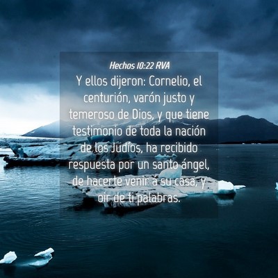 Picture 04 - Hechos 10:22 RVA - Y ellos dijeron: Cornelio, el centurión, varón - Bible Verse Picture