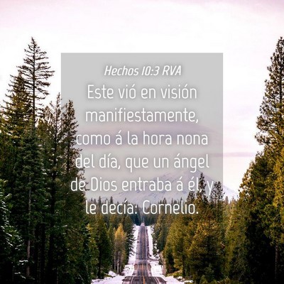 Picture 04 - Hechos 10:3 RVA - Este vió en visión manifiestamente, como á la - Bible Verse Picture