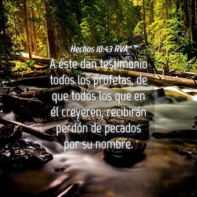 Picture 04 - Hechos 10:43 RVA - A éste dan testimonio todos los profetas, de que - Bible Verse Picture