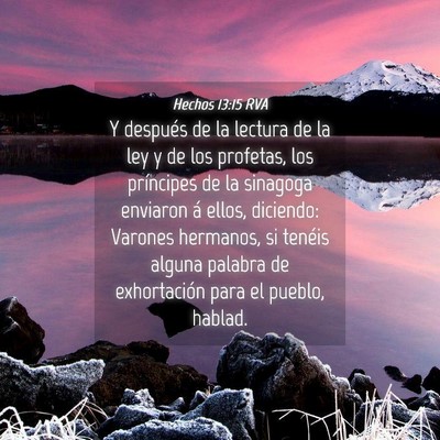 Picture 04 - Hechos 13:15 RVA - Y después de la lectura de la ley y de los - Bible Verse Picture