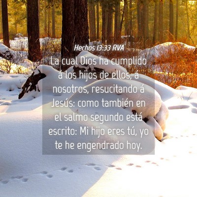 Picture 04 - Hechos 13:33 RVA - La cual Dios ha cumplido á los hijos de ellos, - Bible Verse Picture