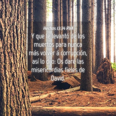 Picture 04 - Hechos 13:34 RVA - Y que le levantó de los muertos para nunca más - Bible Verse Picture
