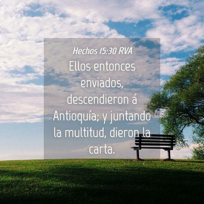 Picture 04 - Hechos 15:30 RVA - Ellos entonces enviados, descendieron á - Bible Verse Picture