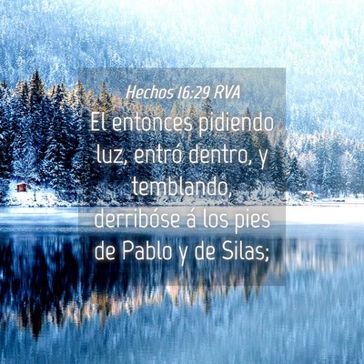 Picture 04 - Hechos 16:29 RVA - El entonces pidiendo luz, entró dentro, y - Bible Verse Picture