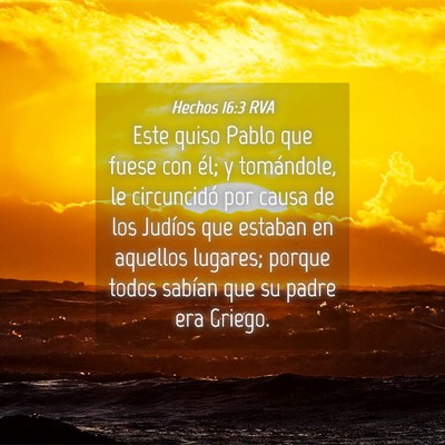 Picture 04 - Hechos 16:3 RVA - Este quiso Pablo que fuese con él; y tomándole, - Bible Verse Picture