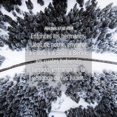 Picture 04 - Hechos 17:10 RVA - Entonces los hermanos, luego de noche, enviaron - Bible Verse Picture
