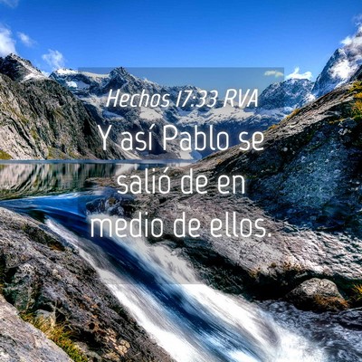 Picture 04 - Hechos 17:33 RVA - Y así Pablo se salió de en medio de - Bible Verse Picture