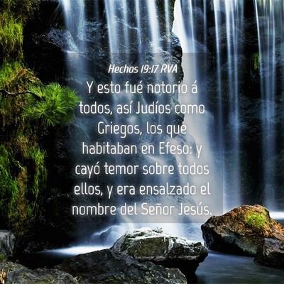 Picture 04 - Hechos 19:17 RVA - Y esto fué notorio á todos, así Judíos como - Bible Verse Picture