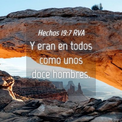 Picture 04 - Hechos 19:7 RVA - Y eran en todos como unos doce - Bible Verse Picture