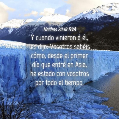 Picture 04 - Hechos 20:18 RVA - Y cuando vinieron á él, les dijo: Vosotros - Bible Verse Picture
