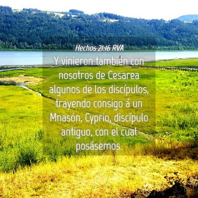 Picture 04 - Hechos 21:16 RVA - Y vinieron también con nosotros de Cesarea - Bible Verse Picture