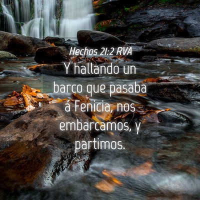 Picture 04 - Hechos 21:2 RVA - Y hallando un barco que pasaba á Fenicia, nos - Bible Verse Picture