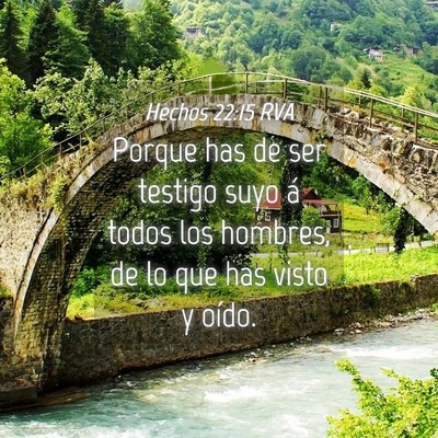 Picture 04 - Hechos 22:15 RVA - Porque has de ser testigo suyo á todos los - Bible Verse Picture