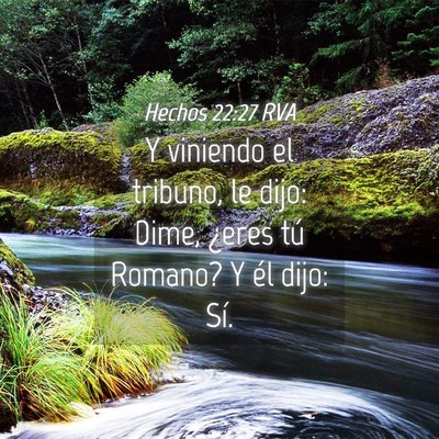 Picture 04 - Hechos 22:27 RVA - Y viniendo el tribuno, le dijo: Dime, ¿eres tú - Bible Verse Picture