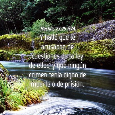Picture 04 - Hechos 23:29 RVA - Y hallé que le acusaban de cuestiones de la ley - Bible Verse Picture