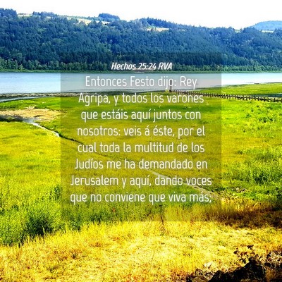 Picture 04 - Hechos 25:24 RVA - Entonces Festo dijo: Rey Agripa, y todos los - Bible Verse Picture