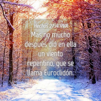 Picture 04 - Hechos 27:14 RVA - Mas no mucho después dió en ella un viento - Bible Verse Picture