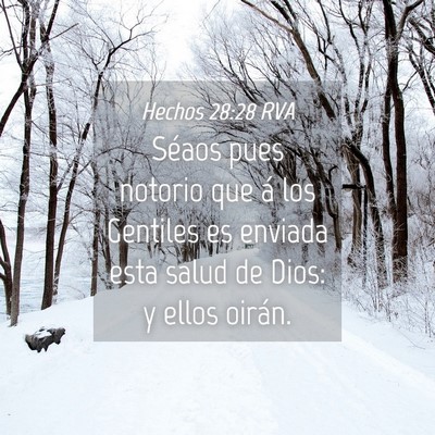 Picture 04 - Hechos 28:28 RVA - Séaos pues notorio que á los Gentiles es - Bible Verse Picture