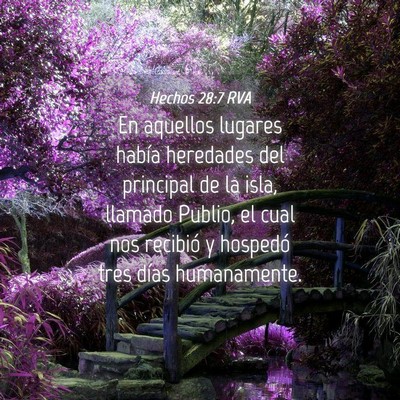 Picture 04 - Hechos 28:7 RVA - En aquellos lugares había heredades del - Bible Verse Picture