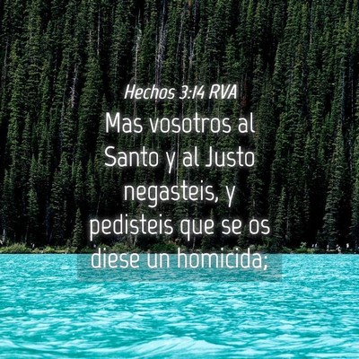 Picture 04 - Hechos 3:14 RVA - Mas vosotros al Santo y al Justo negasteis, y - Bible Verse Picture