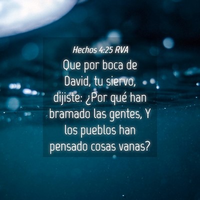 Picture 04 - Hechos 4:25 RVA - Que por boca de David, tu siervo, dijiste: ¿Por - Bible Verse Picture