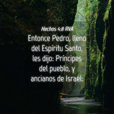 Picture 04 - Hechos 4:8 RVA - Entonce Pedro, lleno del Espíritu Santo, les - Bible Verse Picture