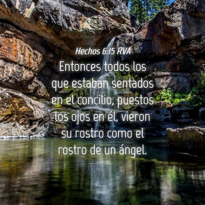 Picture 04 - Hechos 6:15 RVA - Entonces todos los que estaban sentados en el - Bible Verse Picture