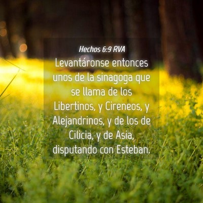 Picture 04 - Hechos 6:9 RVA - Levantáronse entonces unos de la sinagoga que se - Bible Verse Picture