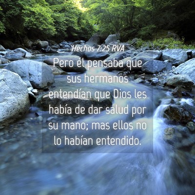 Picture 04 - Hechos 7:25 RVA - Pero él pensaba que sus hermanos entendían que - Bible Verse Picture