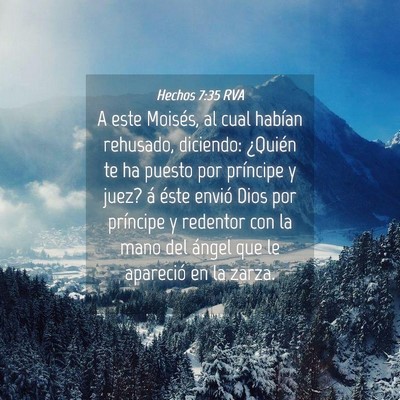 Picture 04 - Hechos 7:35 RVA - A este Moisés, al cual habían rehusado, - Bible Verse Picture
