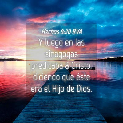 Picture 04 - Hechos 9:20 RVA - Y luego en las sinagogas predicaba á Cristo, - Bible Verse Picture