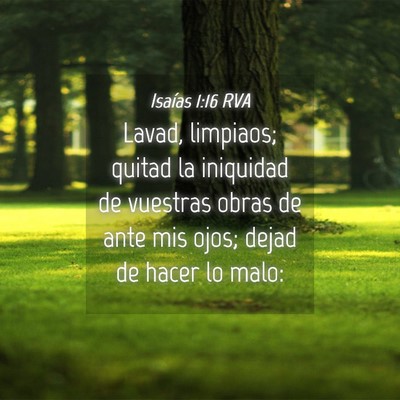 Picture 04 - Isaías 1:16 RVA - Lavad, limpiaos; quitad la iniquidad de vuestras - Bible Verse Picture