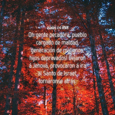 Picture 04 - Isaías 1:4 RVA - Oh gente pecadora, pueblo cargado de maldad, - Bible Verse Picture